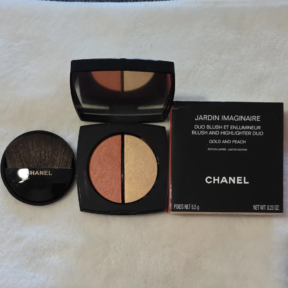 NEW~ CHANEL JARDIN IMAGINAIRE Blush & Highlighter Duo - Gold and Peach